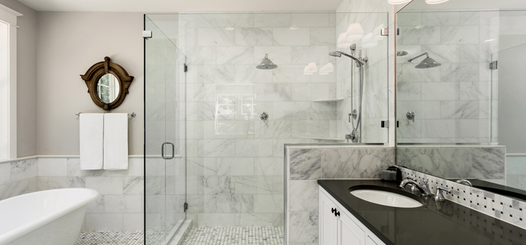 bathroom shower door installation in Crescent City