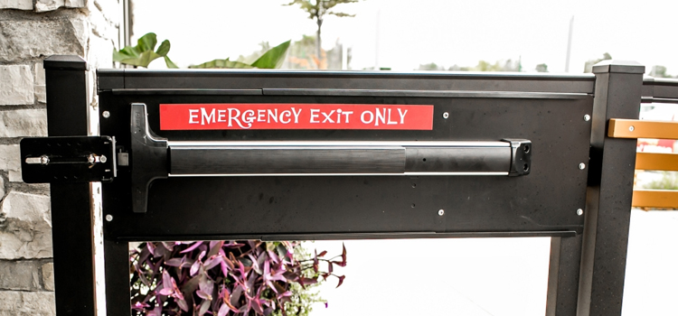 emergency push bar installation in Crescent City